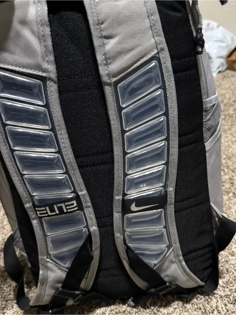 Nike Gray and Black Elite Backpack